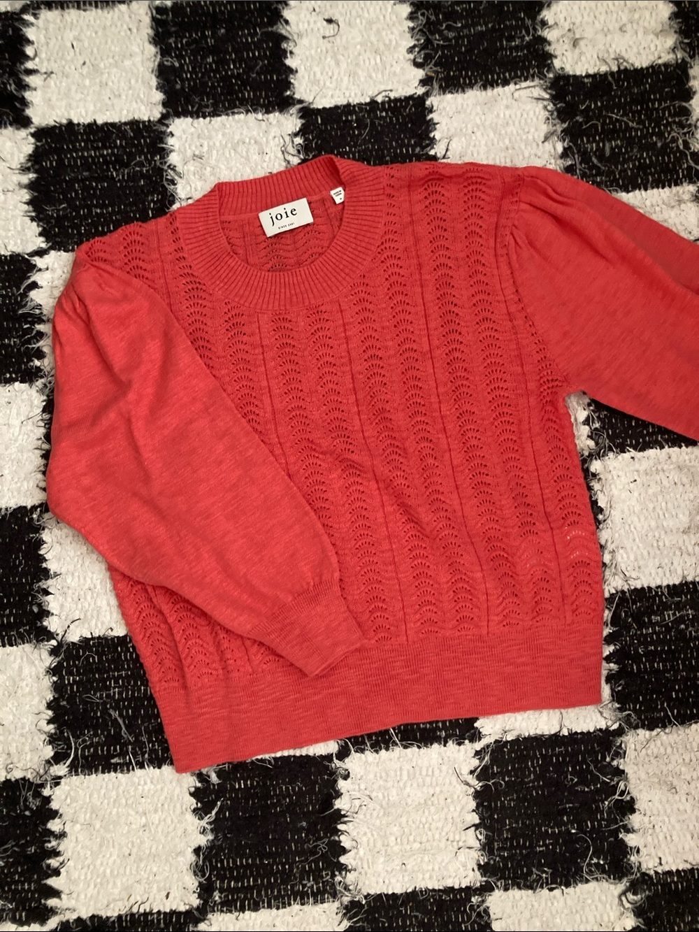 NWOT Joie Women’s Sweater Size Medium Salmon Orange 3/4 sleeves